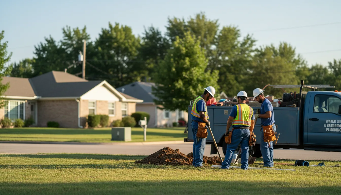 Residential water line and bathroom plumbing service in Linthicum Heights, MD